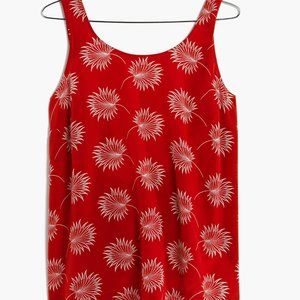 Madewell  Silk Lookout Bow-Back Top in Palmflower